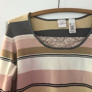 Emma James Sweater with Lace Detailing Size L